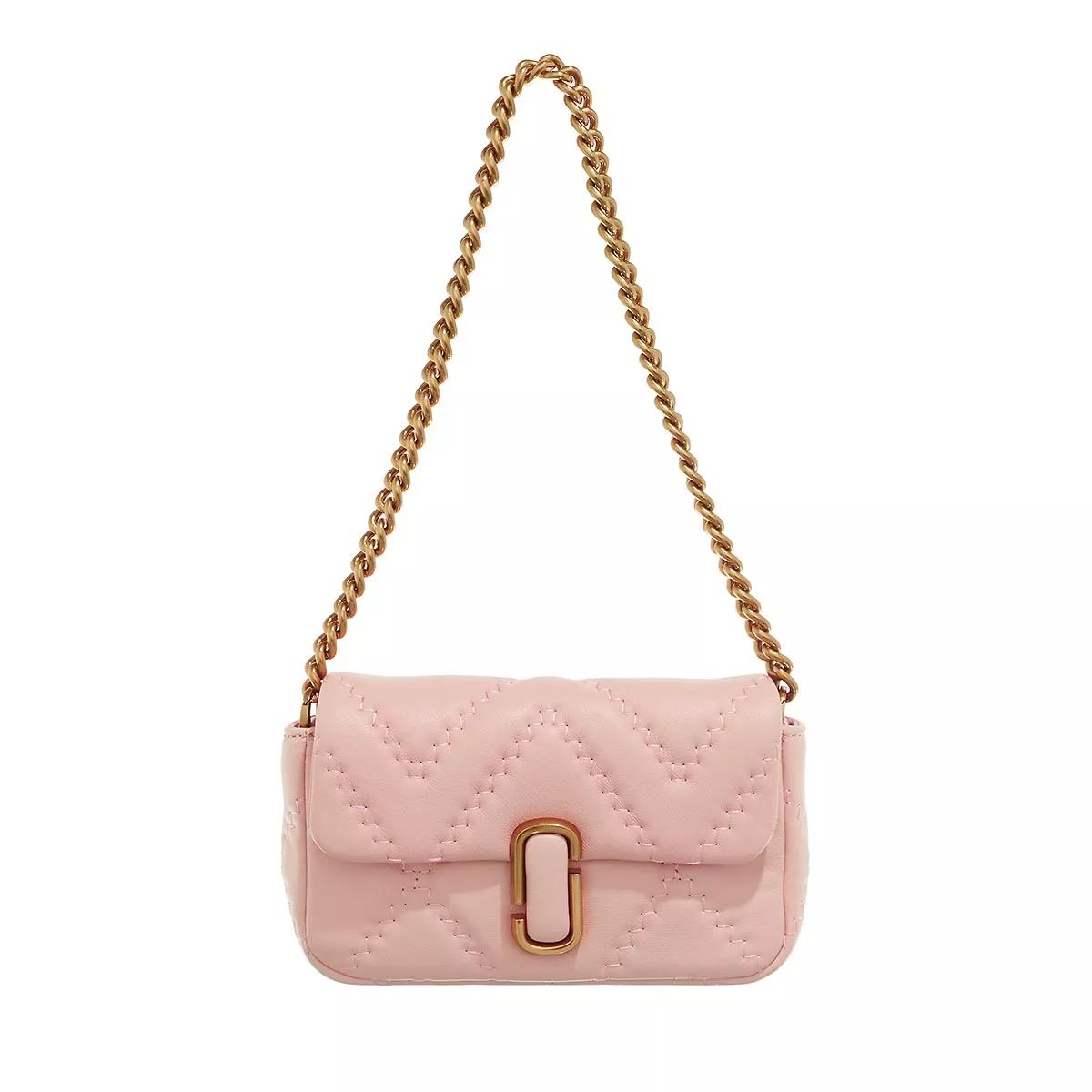 Marc Jacobs Schultertasche - The Quilted Leather J Marc Mini Shoulder Bag - Gr. unisize - in Rosa - für Damen von Marc Jacobs