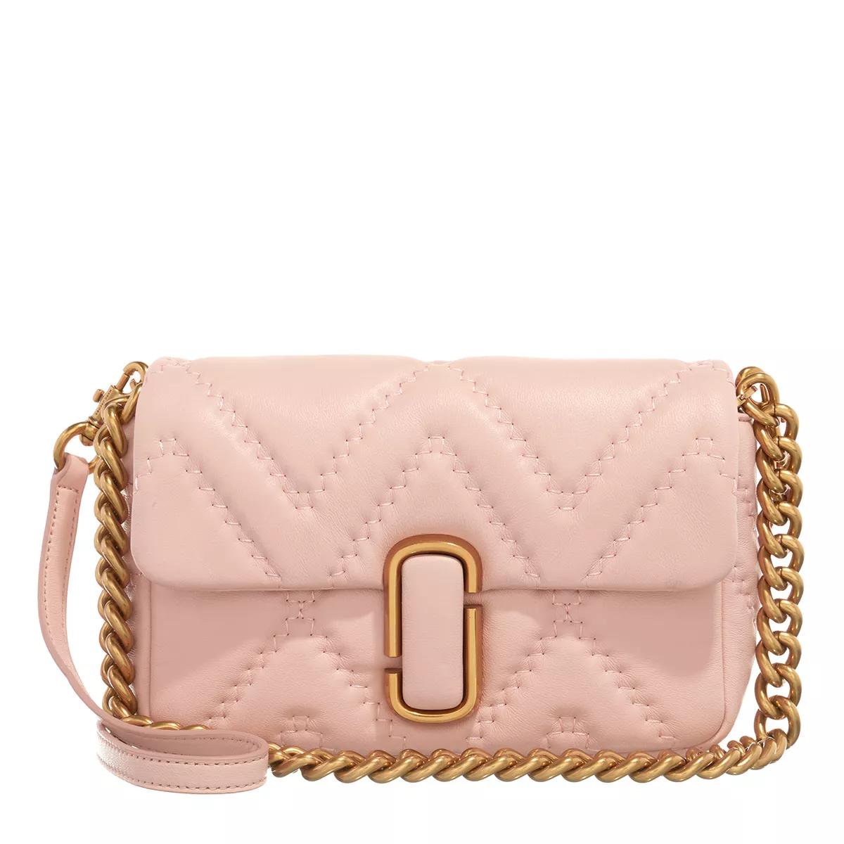 Marc Jacobs Schultertasche - The Quilted Leather J Marc Shoulder Bag - Gr. unisize - in Rosa - für Damen von Marc Jacobs