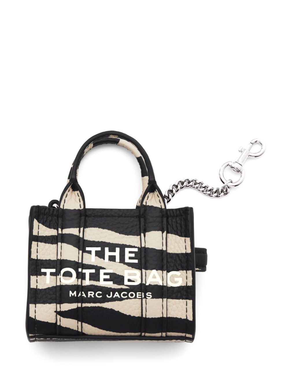 Marc Jacobs Zebra leather tote charm - Black von Marc Jacobs