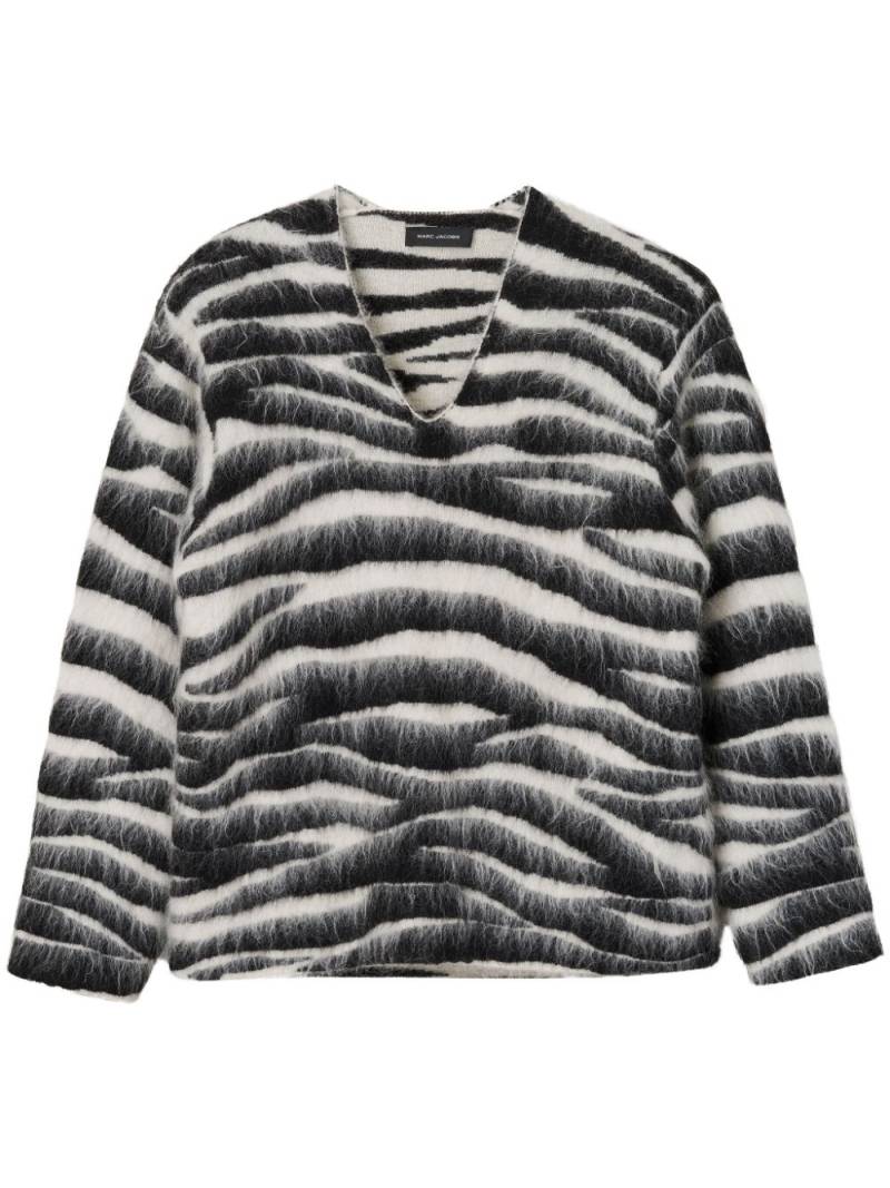 Marc Jacobs brushed zebra-intarsia jumper - Black von Marc Jacobs