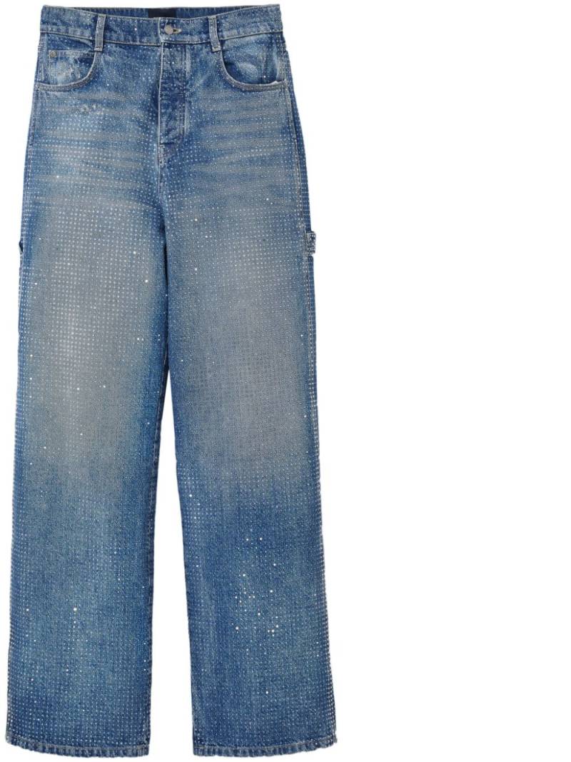 Marc Jacobs crystal-embellished wide-leg jeans - Blue von Marc Jacobs