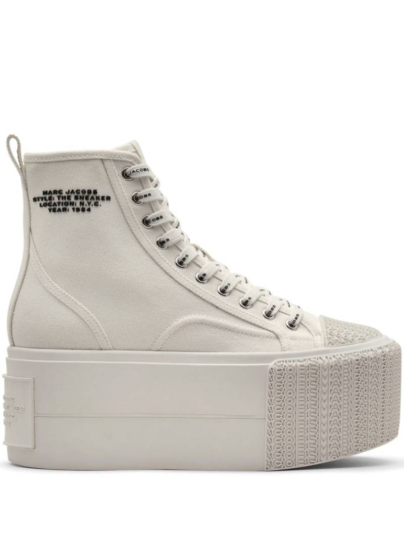 Marc Jacobs logo-embossed cotton sneakers - White von Marc Jacobs