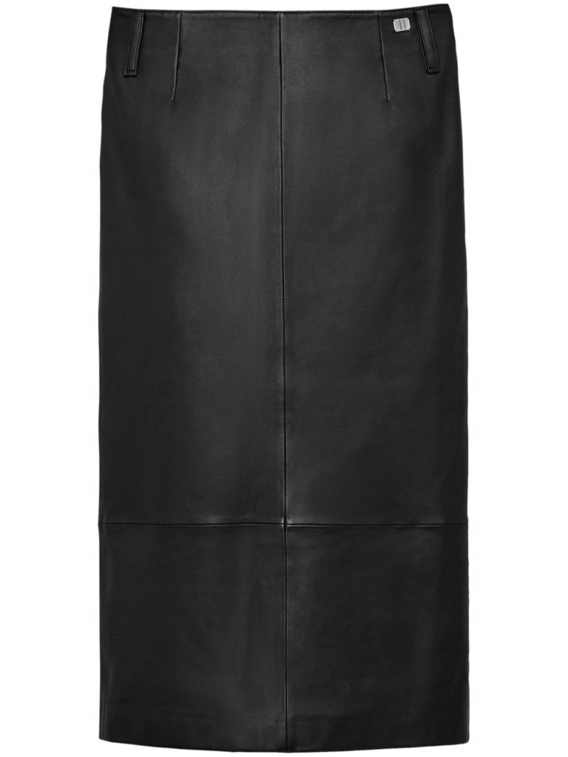 Marc Jacobs leather midi skirt - Black von Marc Jacobs