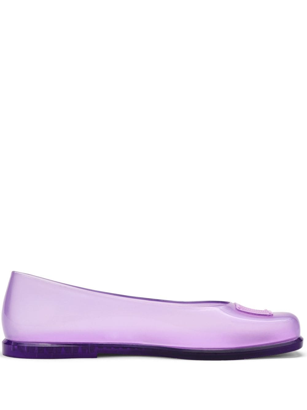 Marc Jacobs x Melissa logo-embossed ballerina shoes - Purple von Marc Jacobs