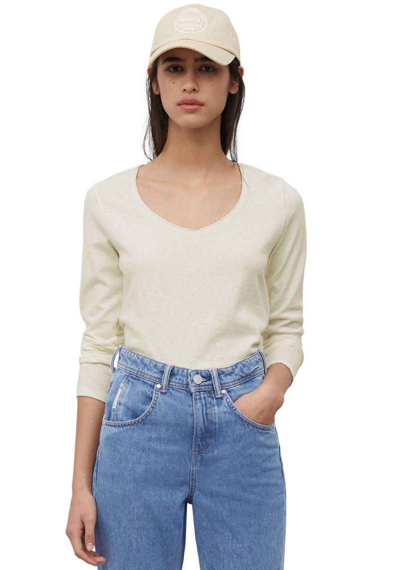 Marc O'Polo DENIM Langarmshirt, mit Rollkante am V-Ausschnitt von Marc O'Polo DENIM