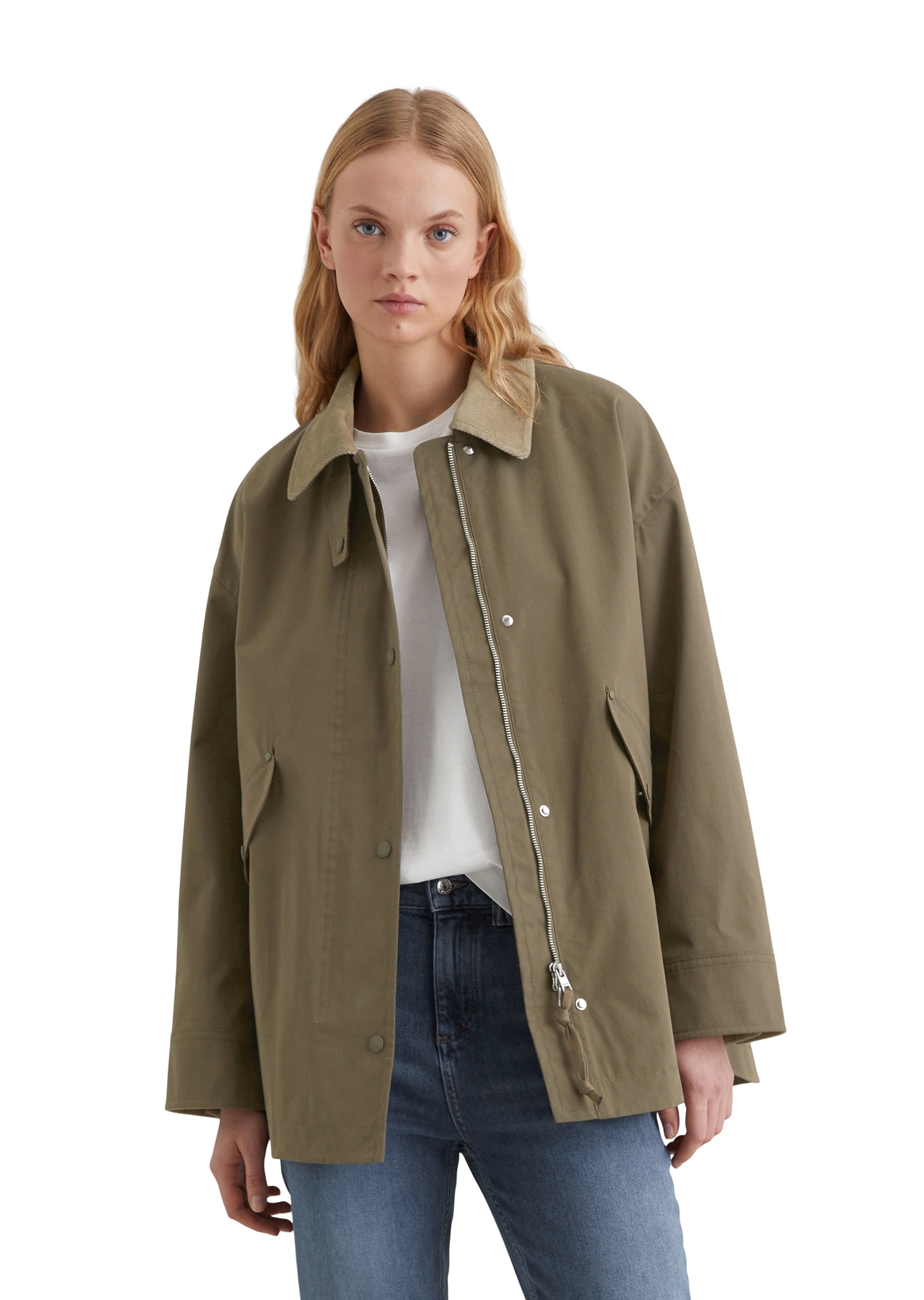 Marc O'Polo DENIM Langjacke, mit Corddetails Marc O'Polo DENIM Langjacke, mit Corddetails von Marc O'Polo DENIM