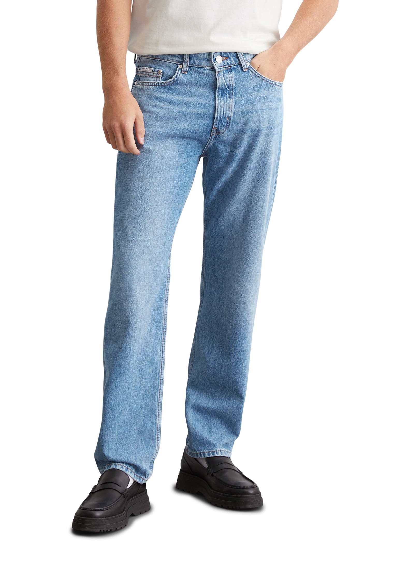 Marc O'Polo DENIM Straight-Jeans, Authentischer Salt'n'Pepper-Vintage-Look von Marc O'Polo DENIM