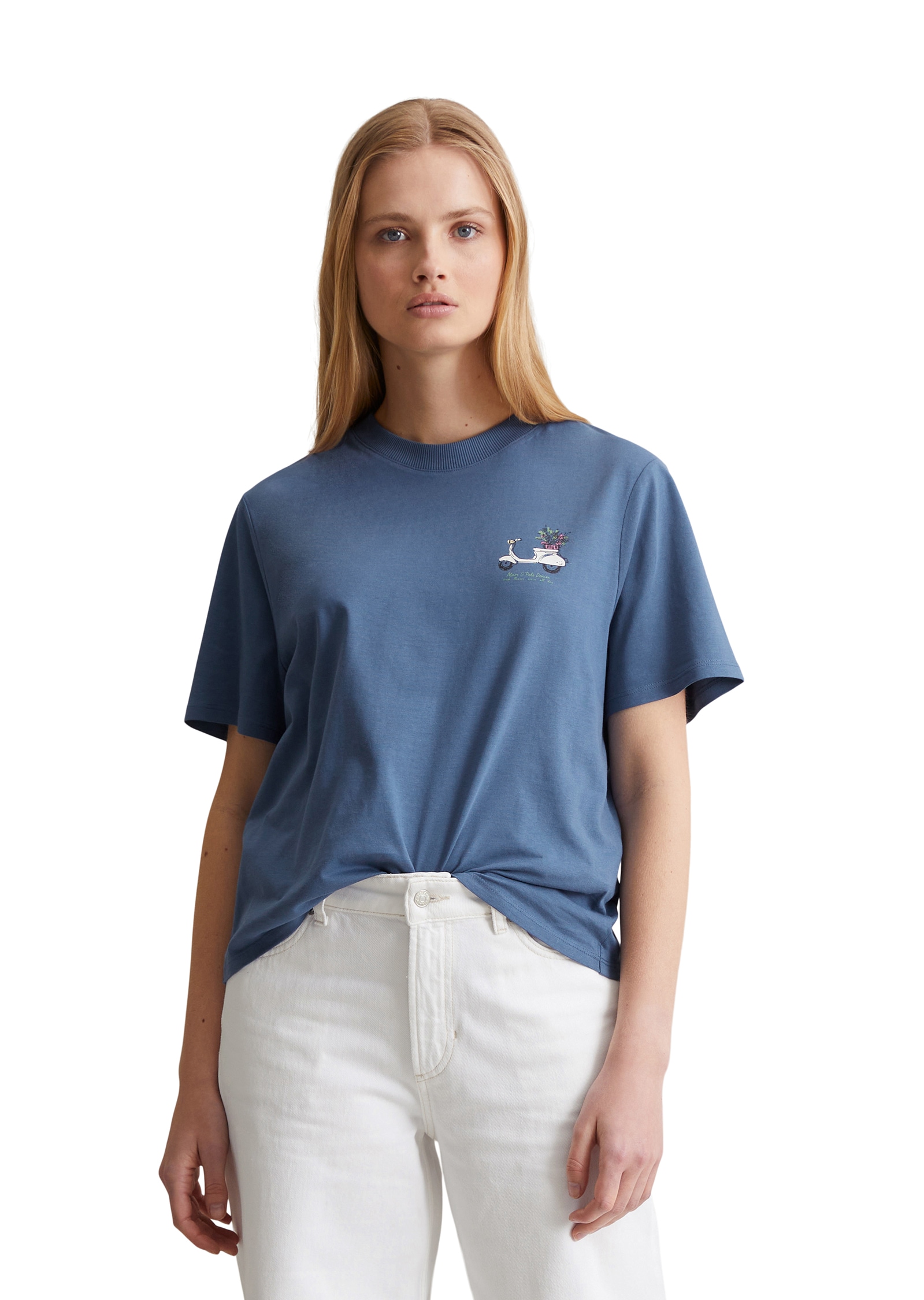 Marc O'Polo DENIM T-Shirt, modischer Print auf der Brust von Marc O'Polo DENIM