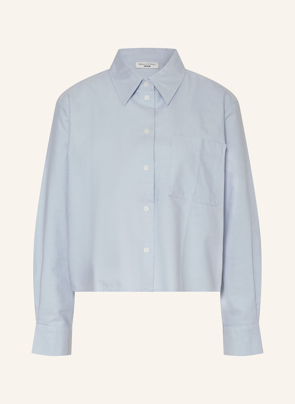 Marc O'polo Denim Cropped-Hemdbluse blau Marc O'polo Denim Cropped-Hemdbluse blau von Marc O'Polo DENIM