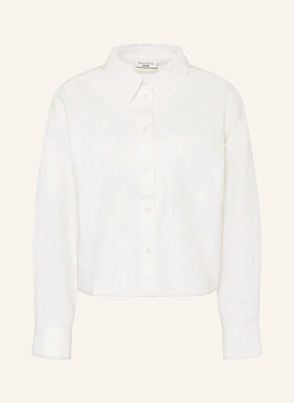 Marc O'polo Denim Cropped-Hemdbluse weiss Marc O'polo Denim Cropped-Hemdbluse weiss von Marc O'Polo DENIM