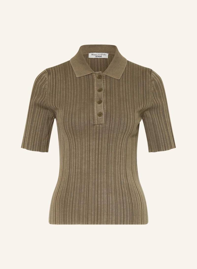 Marc O'polo Denim Strick-Poloshirt braun von Marc O'Polo DENIM