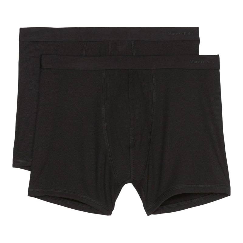 2er Pack Iconic Rib Organic Cotton - Long Short Pant Herren Schwarz XXL von Marc O'Polo