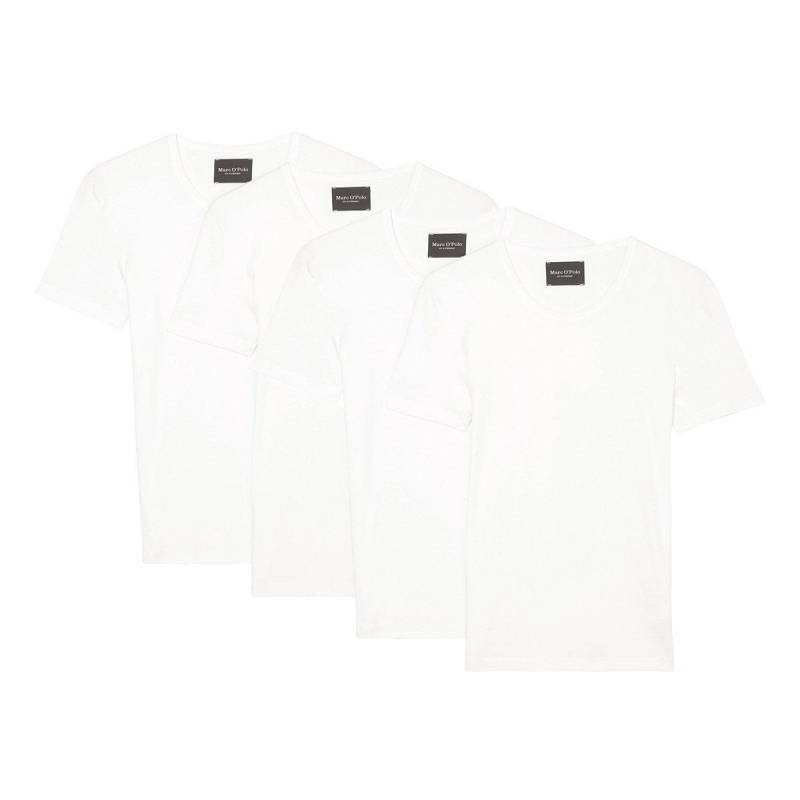 4er Pack Iconic Rib Organic Cotton - Unterhemd Shirt Langarm Herren Weiss XXL von Marc O'Polo