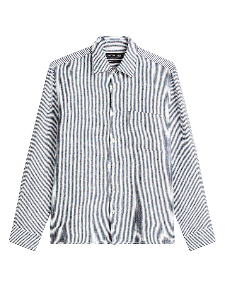 MARC O'POLO Leinenhemd Regular Fit  blau | L von Marc O'Polo