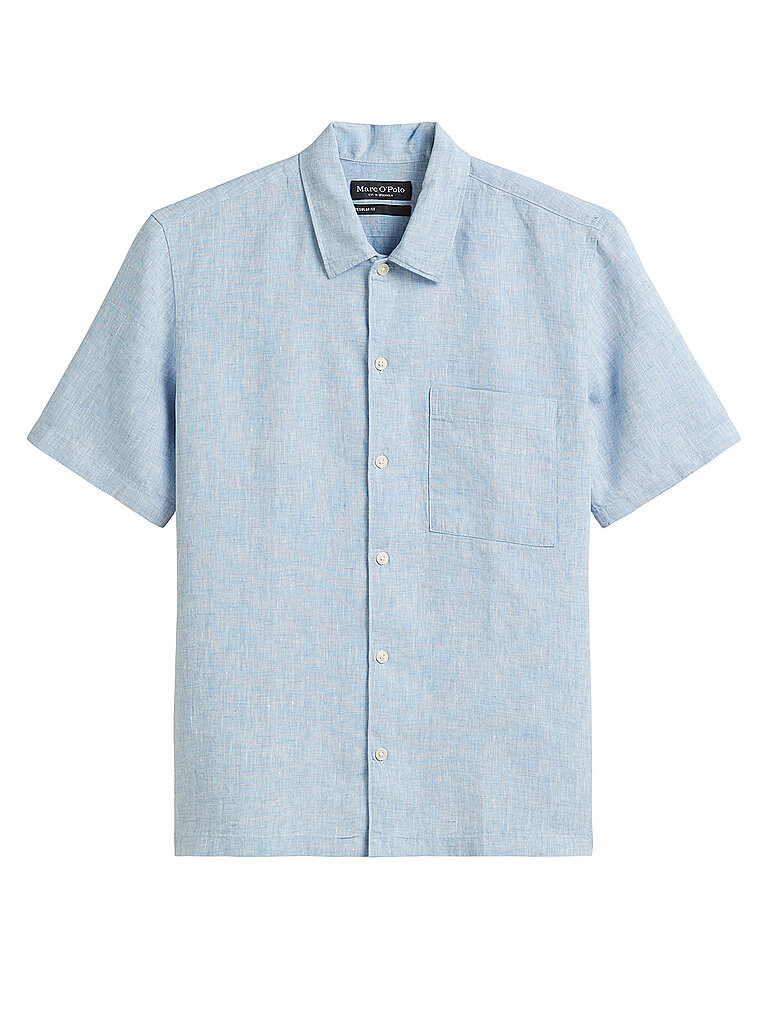 MARC O'POLO Leinenhemd Regular Fit  blau | M von Marc O'Polo