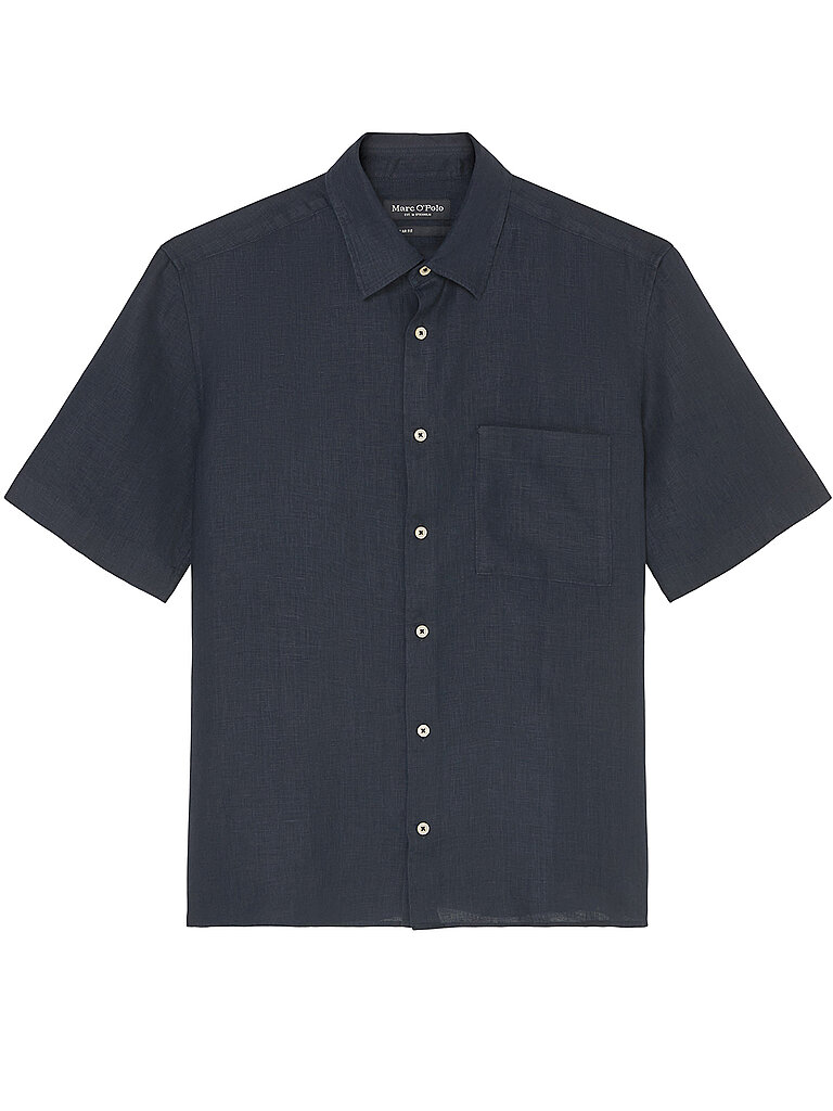 MARC O'POLO Leinenhemd  Regular Fit  dunkelblau | L von Marc O'Polo