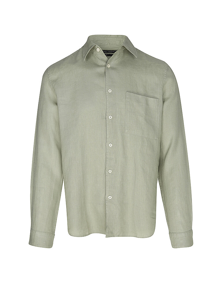 MARC O'POLO Leinenhemd Regular Fit  olive | L von Marc O'Polo