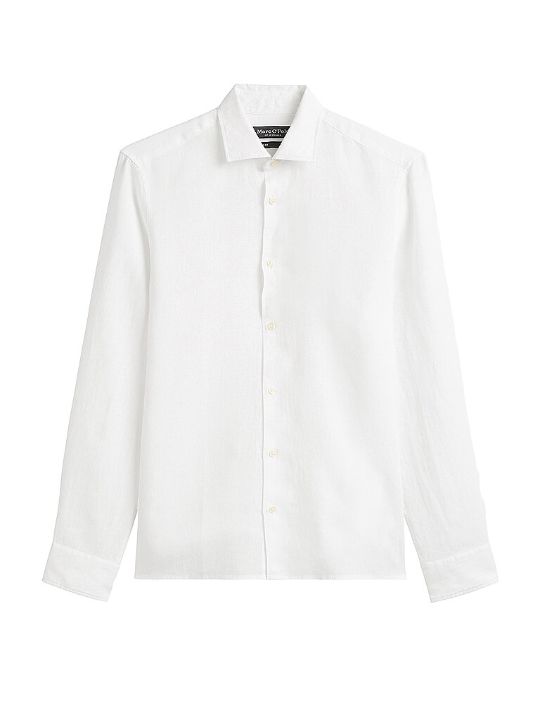 MARC O'POLO Leinenhemd Regular Fit  weiss | S von Marc O'Polo