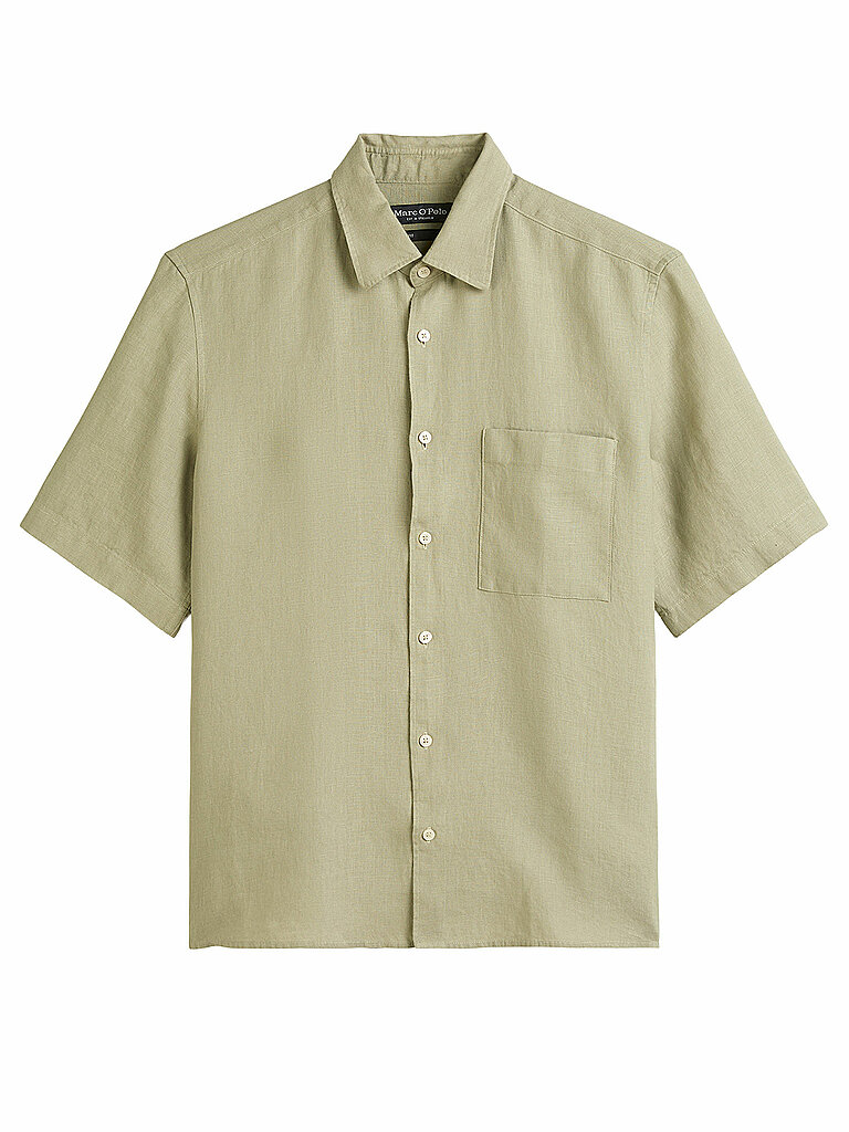 MARC O'POLO Leinenhemd olive | L von Marc O'Polo