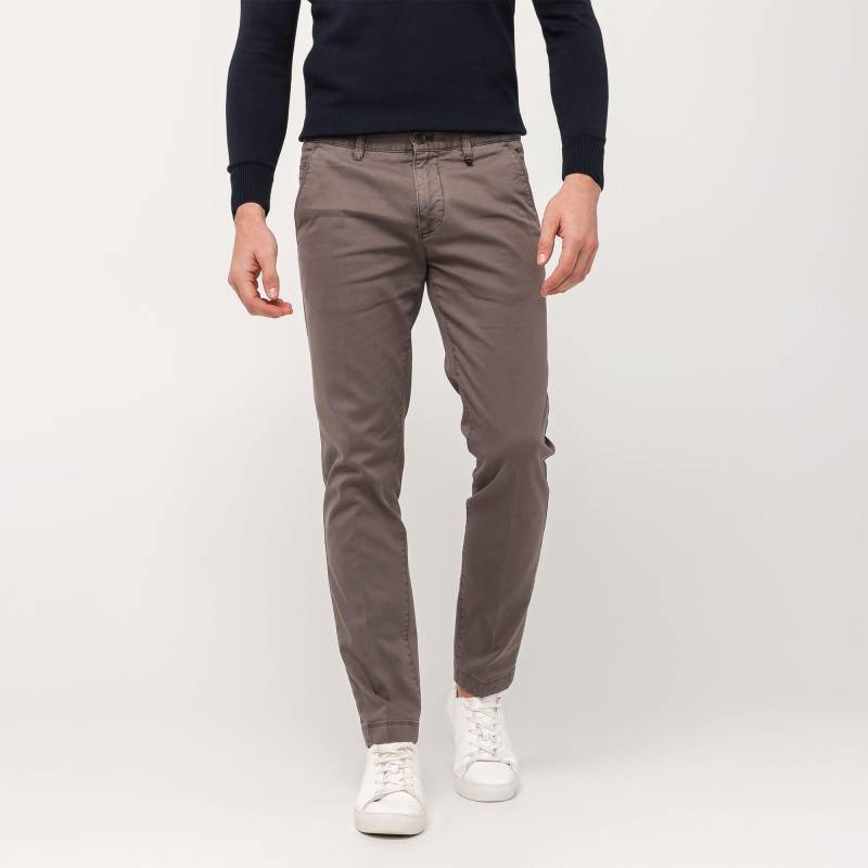 Chinohose, Tapered Fit Herren Grau L32/W29 von Marc O'Polo