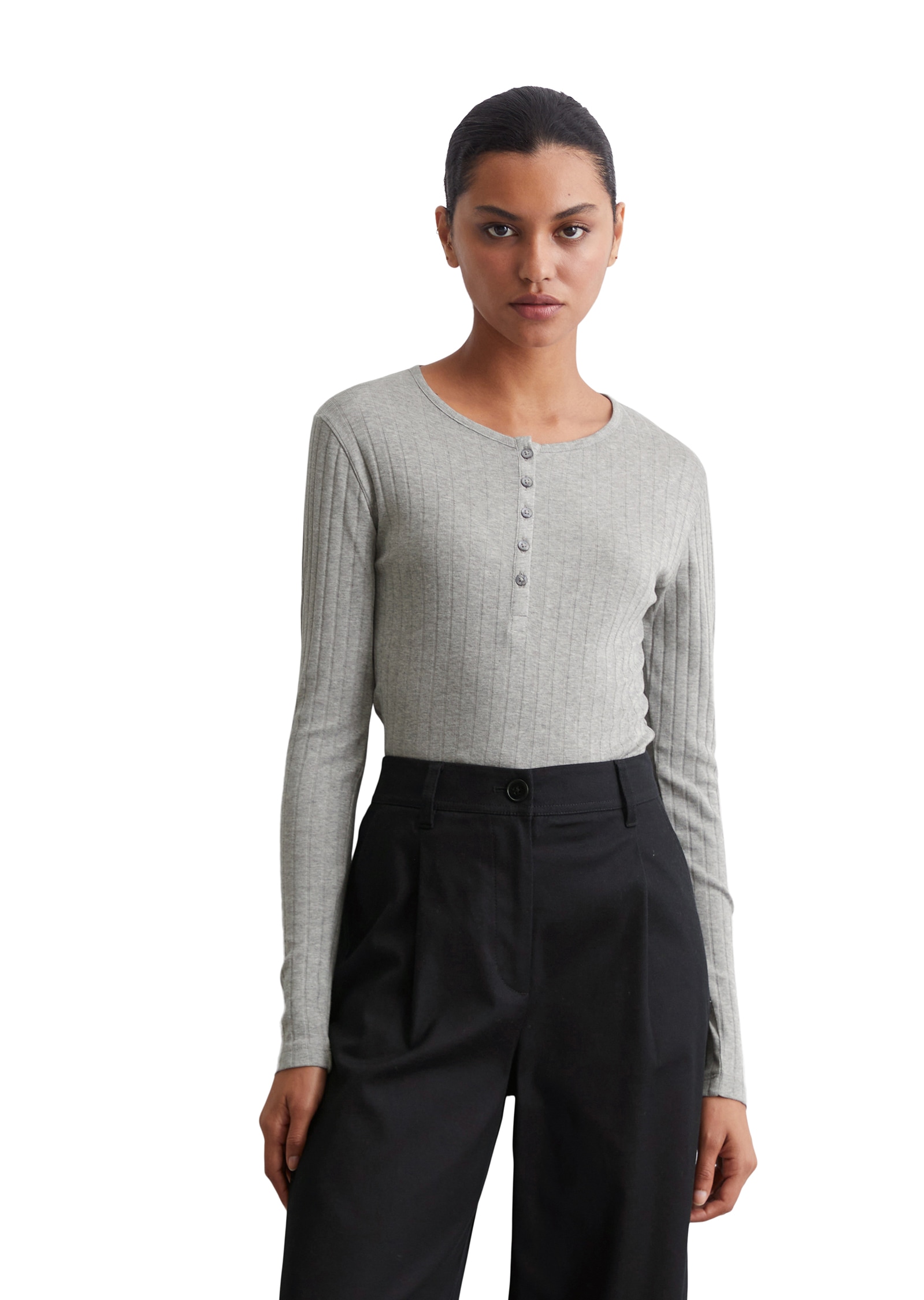 Marc O'Polo Henleyshirt, moderne Rippenstruktur Marc O'Polo Henleyshirt, moderne Rippenstruktur von Marc O'Polo