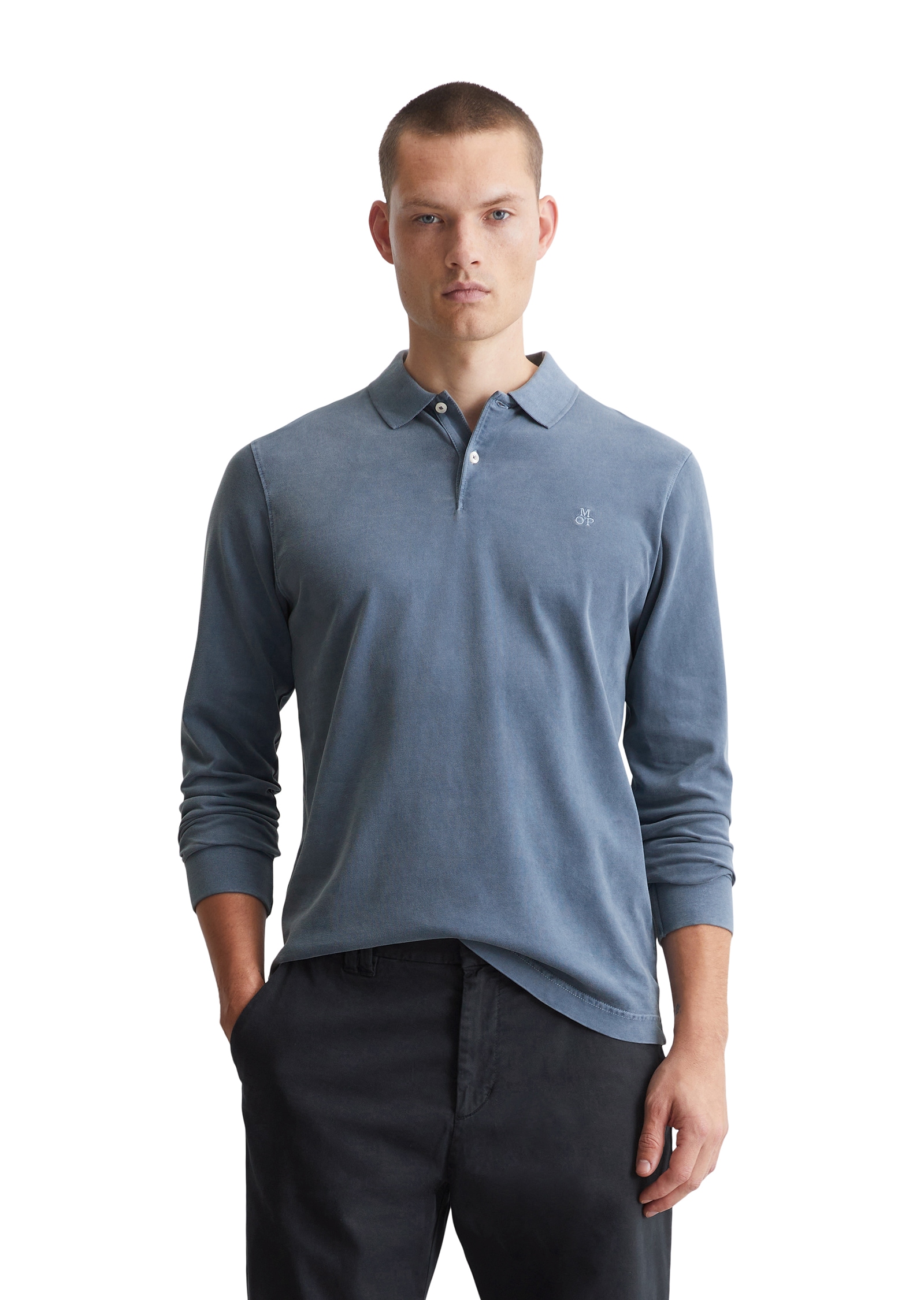 Marc O'Polo Langarm-Poloshirt, im Washed-Look von Marc O'Polo