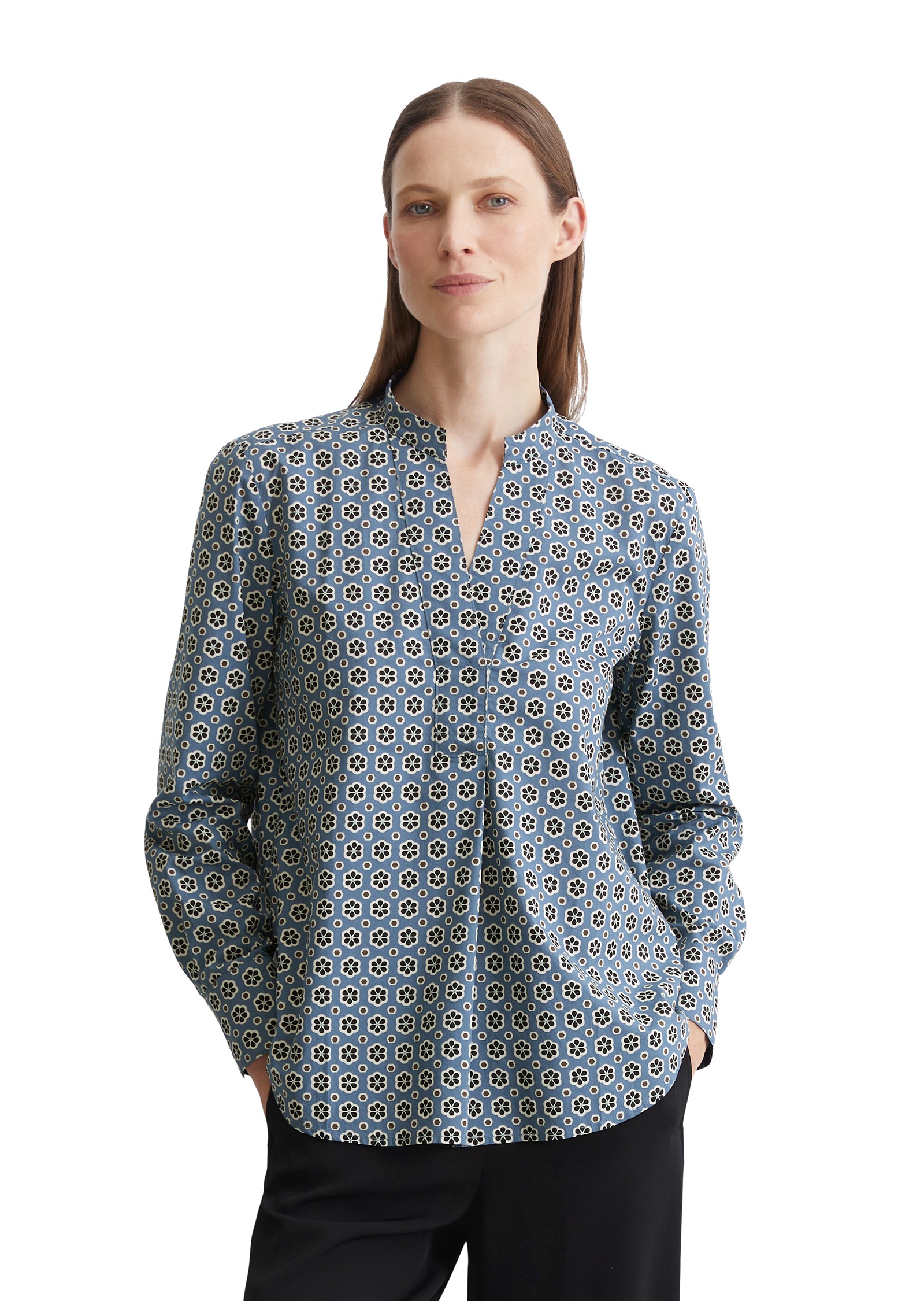 Marc O'Polo Langarmbluse, Bluse mit modernem Allover-Print Marc O'Polo Langarmbluse, Bluse mit modernem Allover-Print von Marc O'Polo