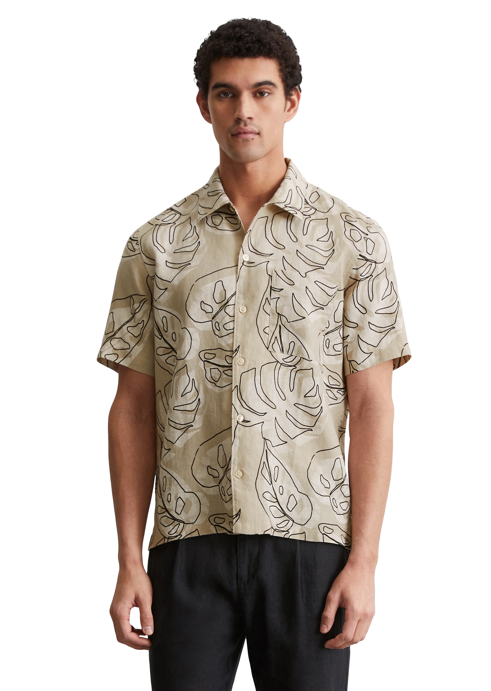 Marc O'Polo Leinenhemd, mit floralem Allover Print von Marc O'Polo