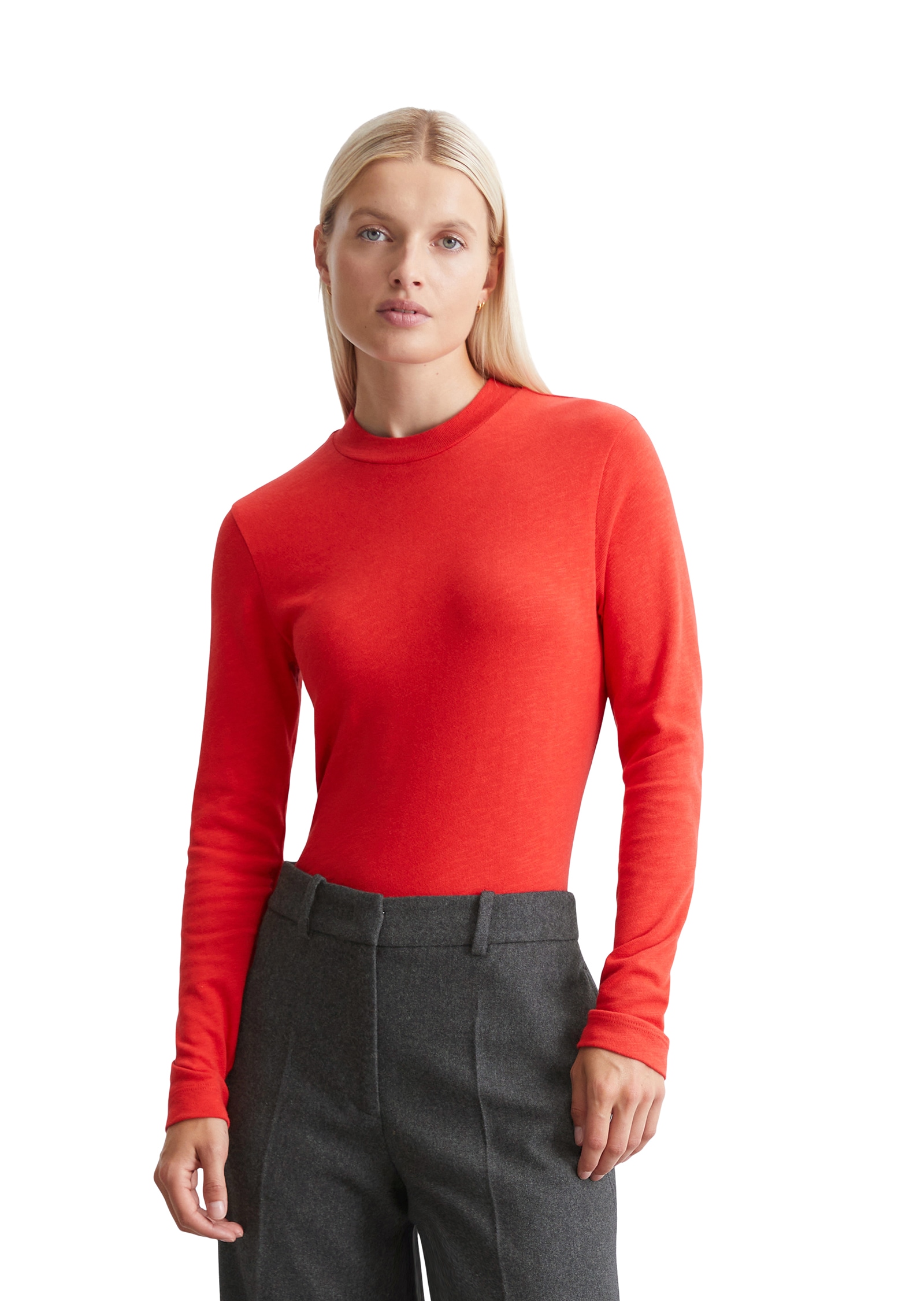 Marc O'Polo Longsleeve, mit kleinem Mockneck-Kragen Marc O'Polo Longsleeve, mit kleinem Mockneck-Kragen von Marc O'Polo