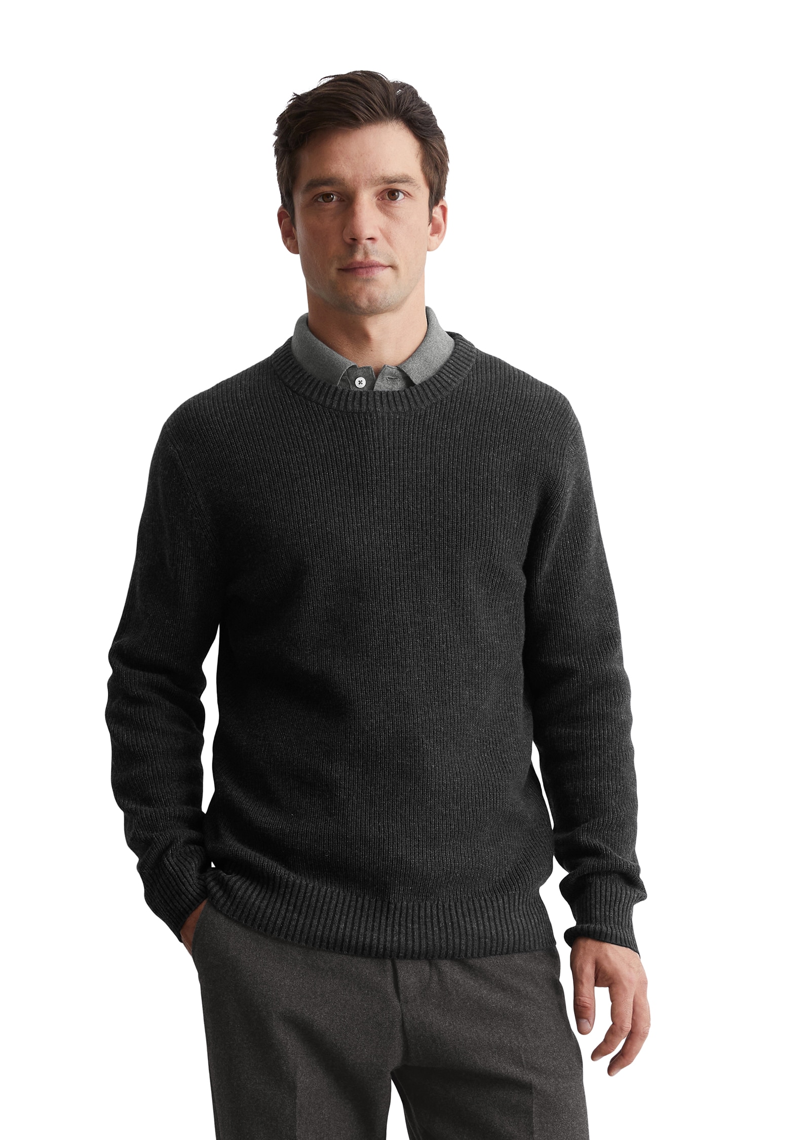 Marc O'Polo Rundhalspullover, Sanfter Bi-Color-Effekt Marc O'Polo Rundhalspullover, Sanfter Bi-Color-Effekt von Marc O'Polo