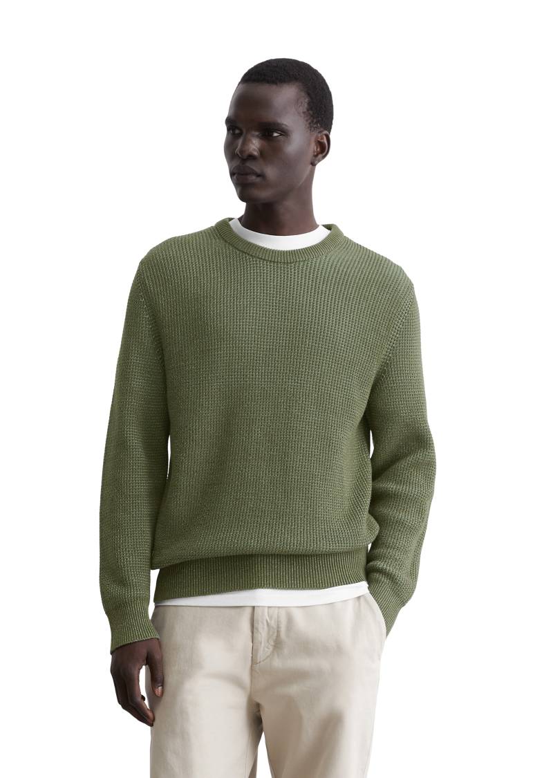 Marc O'Polo Rundhalspullover, Zweifarbiger Bi-Colour-Strick von Marc O'Polo