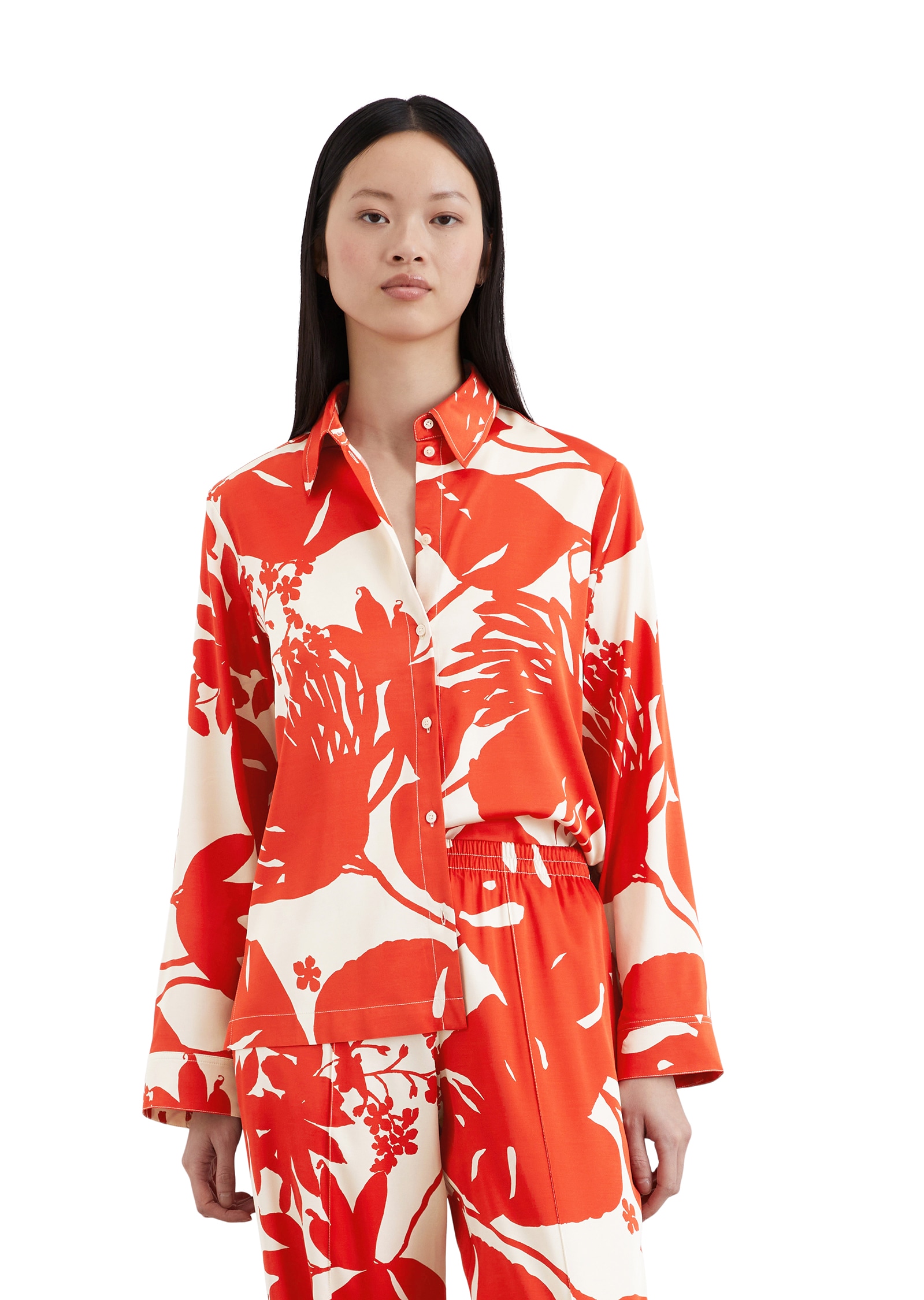 Marc O'Polo Satinbluse, Weiche, seidige Oberfläche; mit Allover-Print Marc O'Polo Satinbluse, Weiche, seidige Oberfläche; mit Allover-Print von Marc O'Polo