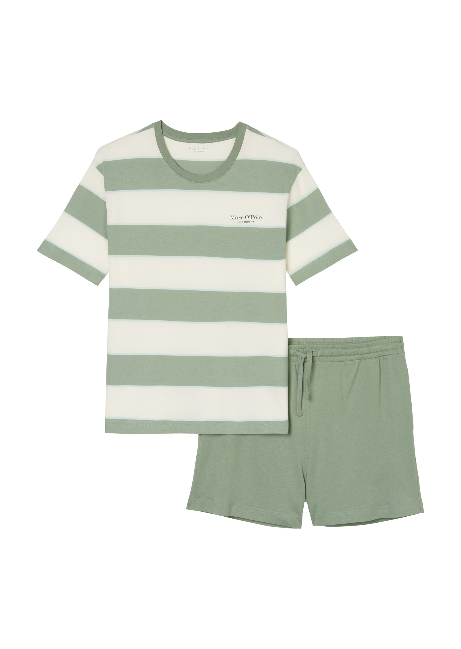 Marc O'Polo Shorty »Mix & Match Cotton«, (2 tlg.), bestehend aus T-Shirt und Shorts von Marc O'Polo