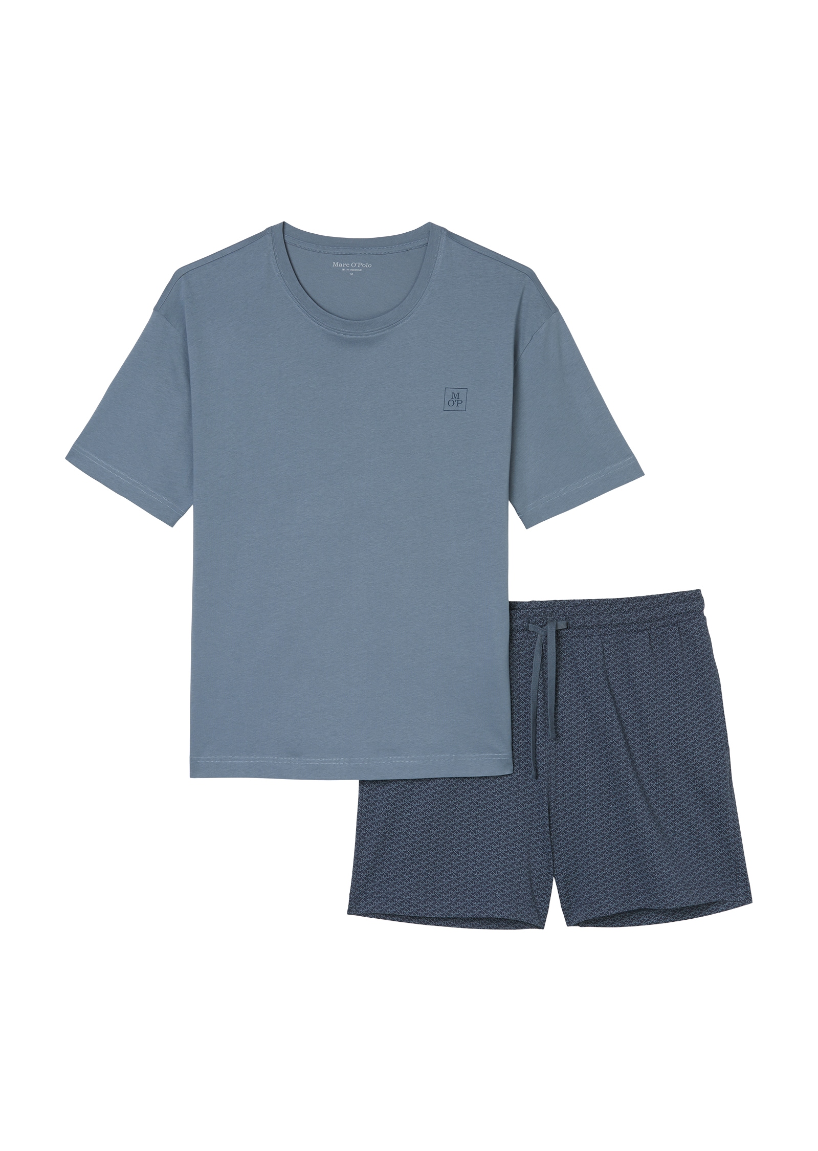 Marc O'Polo Shorty »Mix & Match Cotton«, (2 tlg.), mit unifarbenem Shirt und gemusterter Shorts von Marc O'Polo