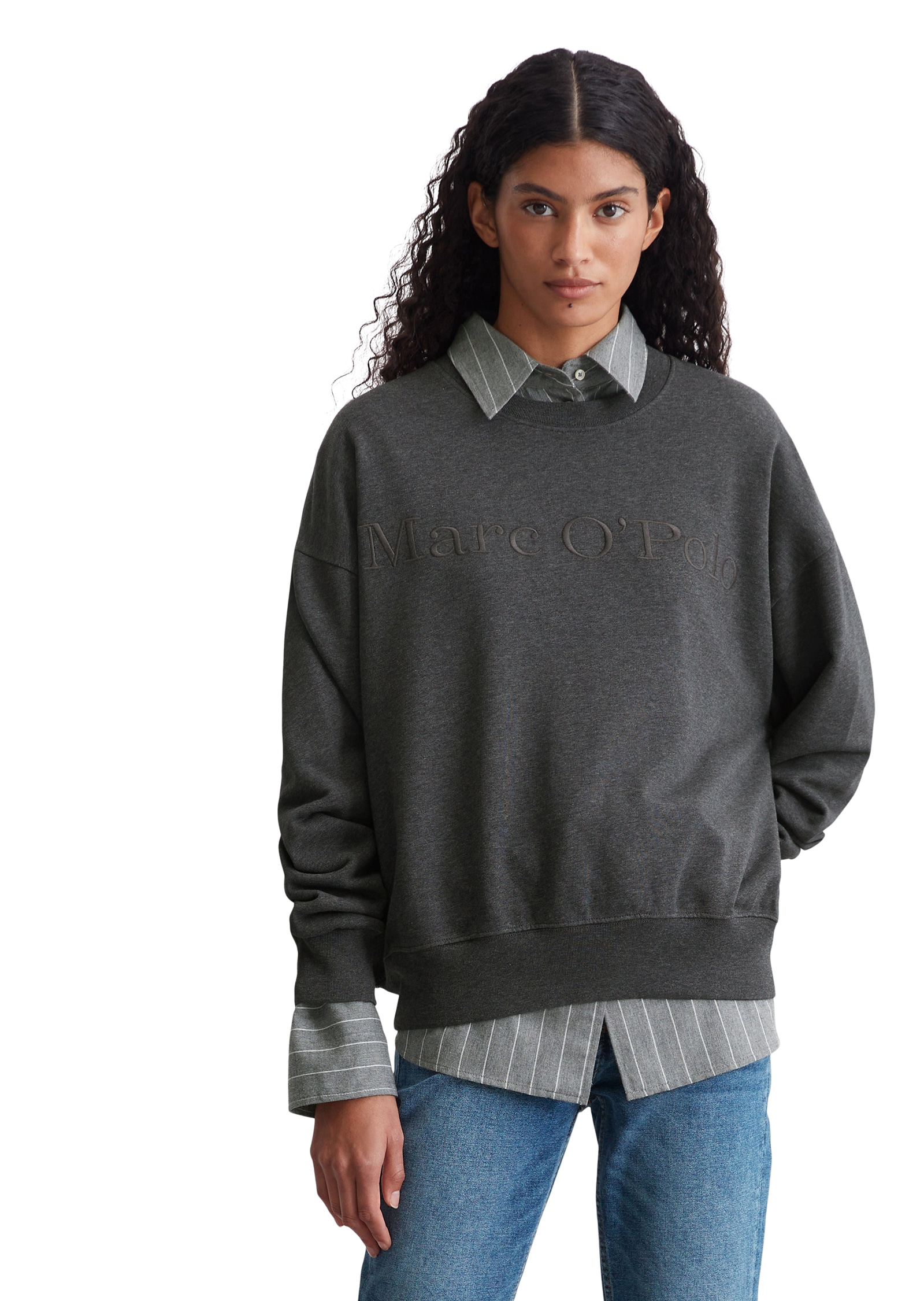 Marc O'Polo Sweatshirt, mit Logo-Stickerei von Marc O'Polo