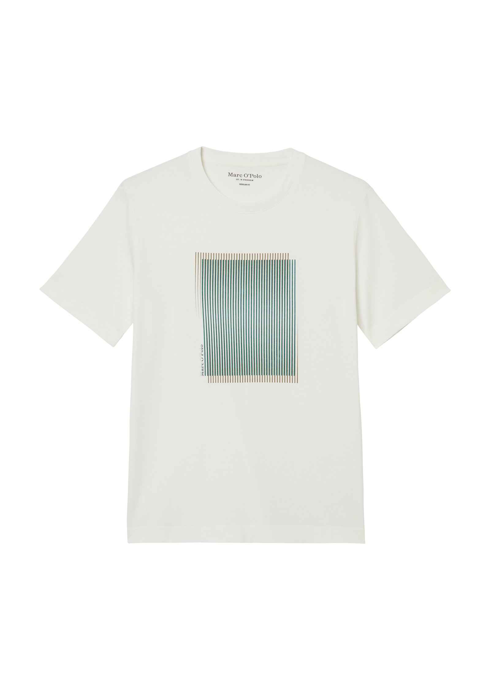Marc O'Polo T-Shirt, geometrischer Print mit Streifenmuster Marc O'Polo T-Shirt, geometrischer Print mit Streifenmuster von Marc O'Polo