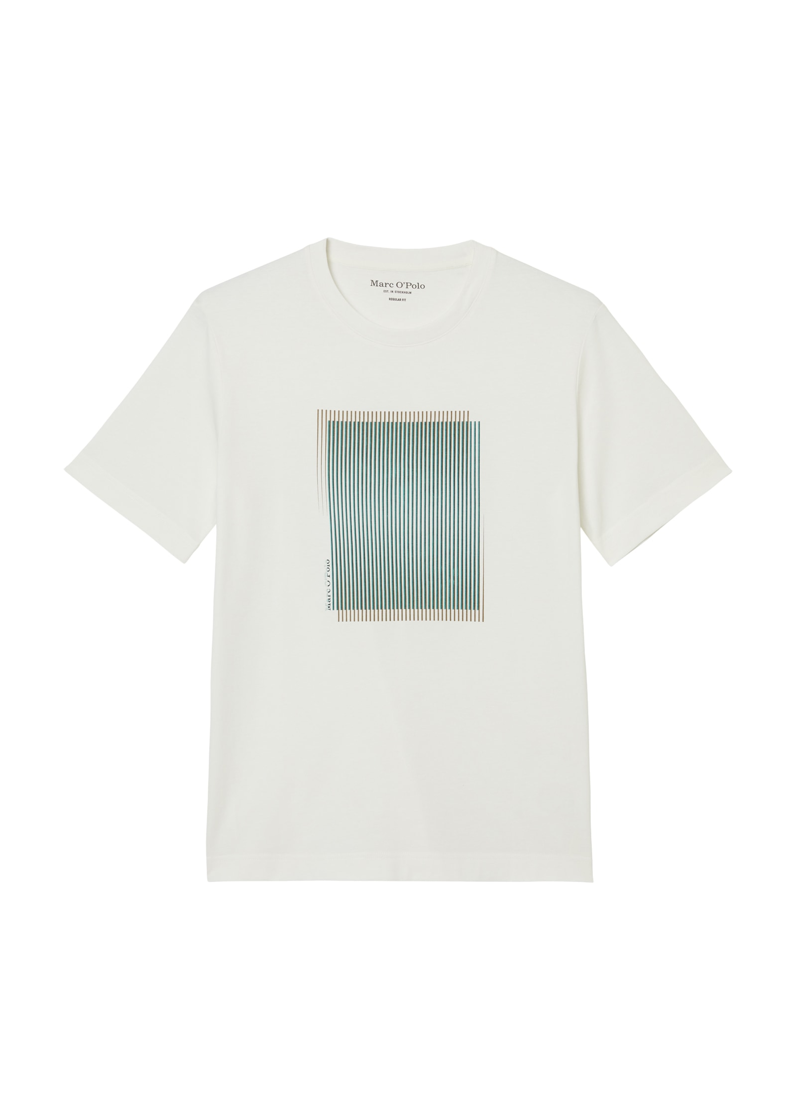 Marc O'Polo T-Shirt, geometrischer Print mit Streifenmuster von Marc O'Polo