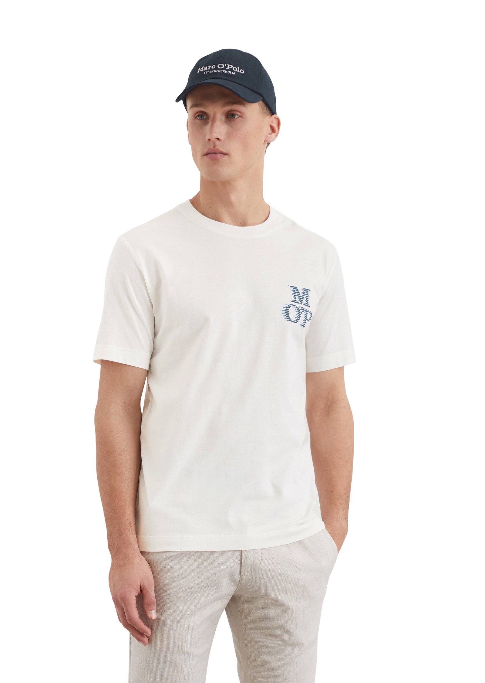 Marc O'Polo T-Shirt, markantes Logo in 3D-Optik auf der Brust Marc O'Polo T-Shirt, markantes Logo in 3D-Optik auf der Brust von Marc O'Polo