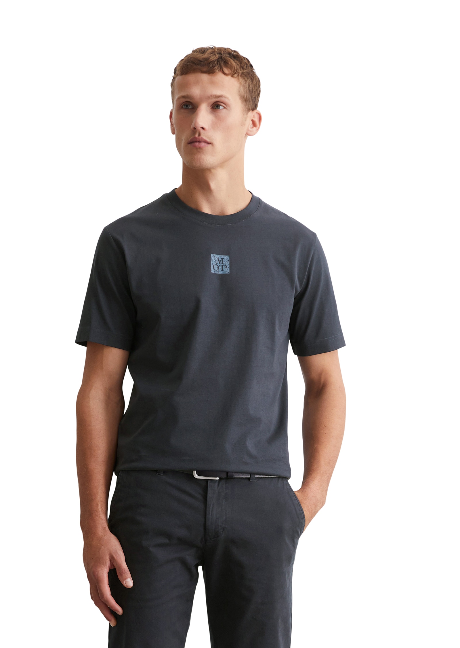 Marc O'Polo T-Shirt, mit einem quadratischen Logo mittig auf der Brust Marc O'Polo T-Shirt, mit einem quadratischen Logo mittig auf der Brust von Marc O'Polo