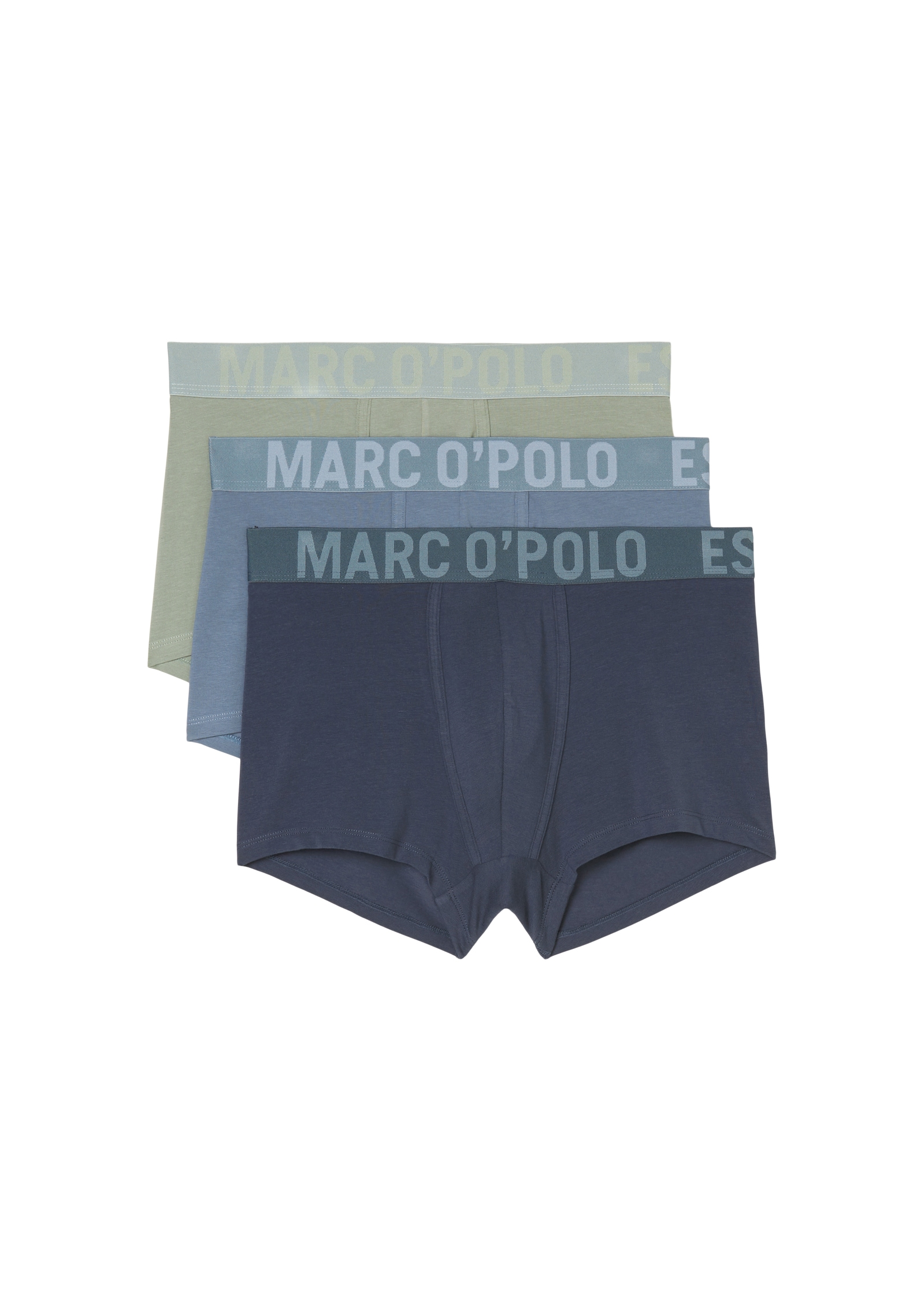 Marc O'Polo Trunk »Essentials«, (3er Pack), mit Webbund mit kontrastfarbenem Logo-Schriftzug von Marc O'Polo