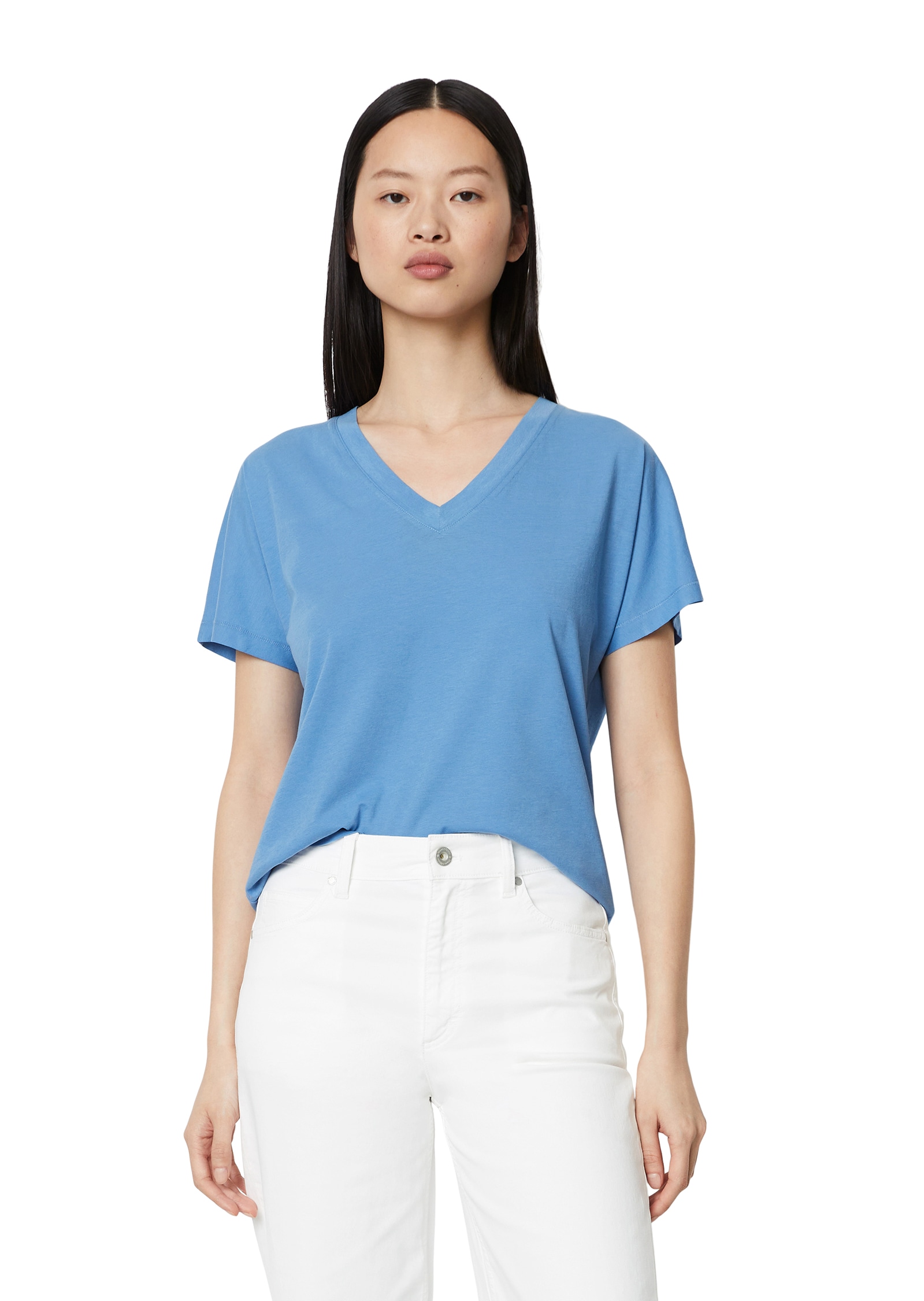 Marc O'Polo V-Shirt, markanten, tiefen und weiten V-Neck Marc O'Polo V-Shirt, markanten, tiefen und weiten V-Neck von Marc O'Polo