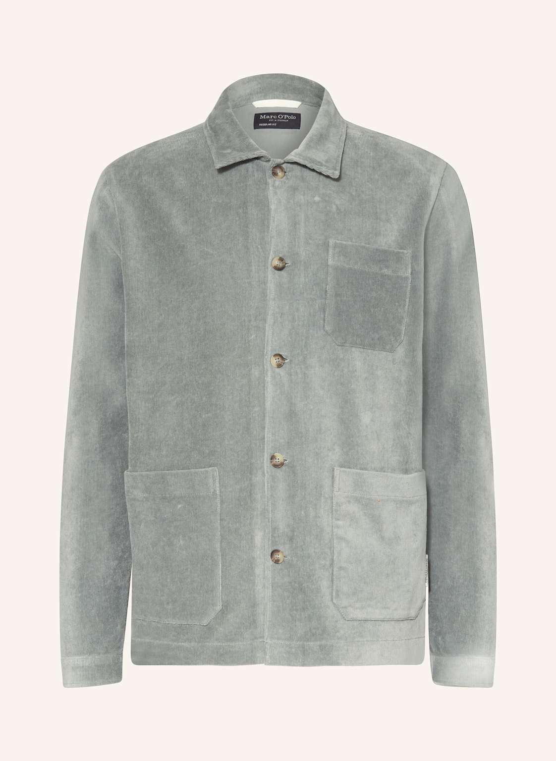 Marc O'polo Nicki-Overshirt grau von Marc O'Polo