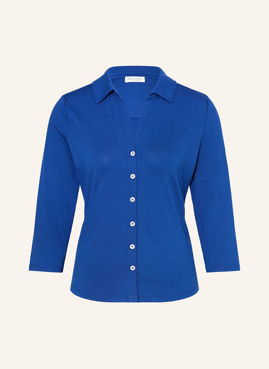 Marc O'polo Hemdbluse Aus Jersey Mit 3/4-Arm blau von Marc O'Polo