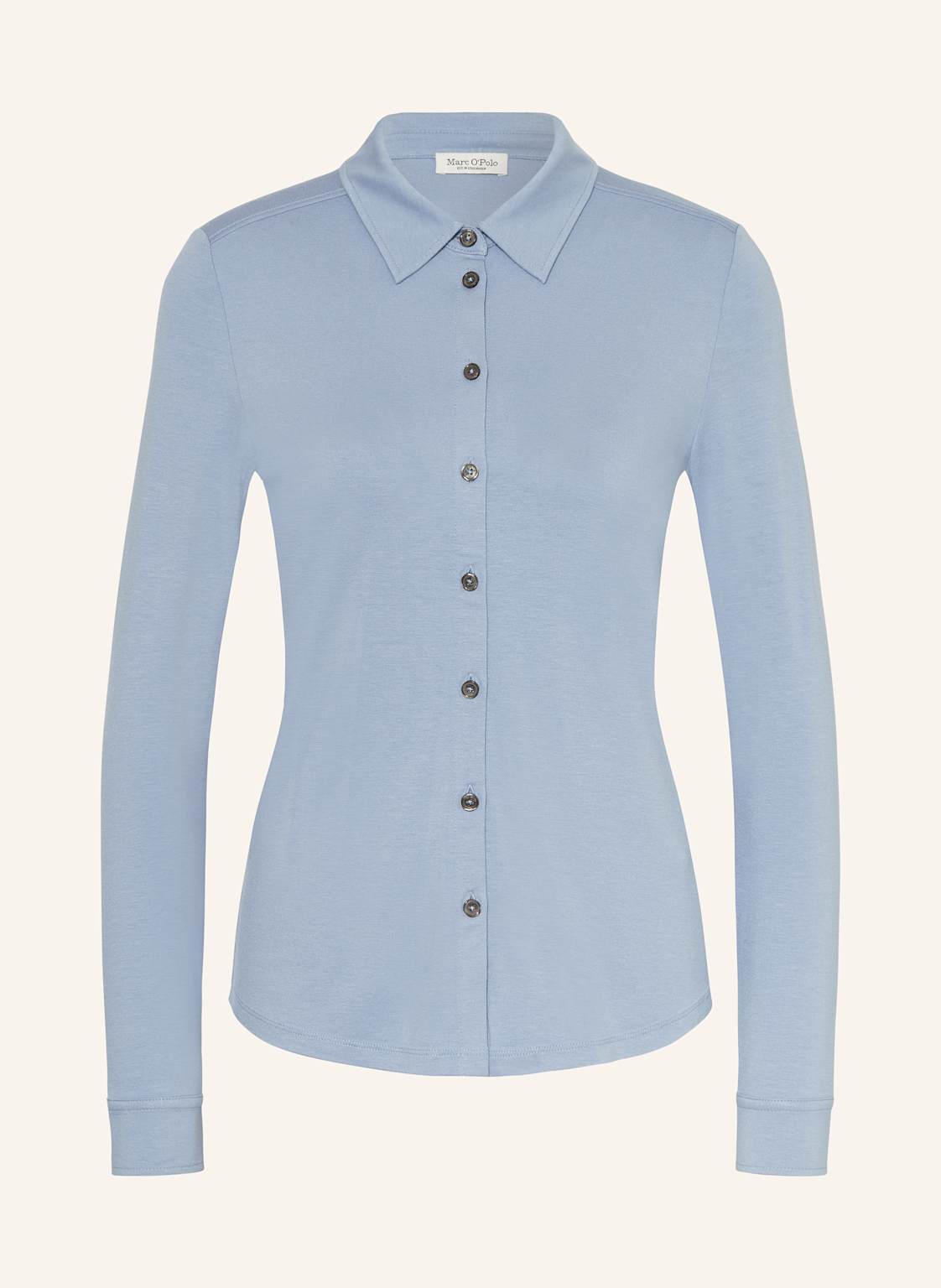 Marc O'polo Hemdbluse Aus Jersey blau Marc O'polo Hemdbluse Aus Jersey blau von Marc O'Polo