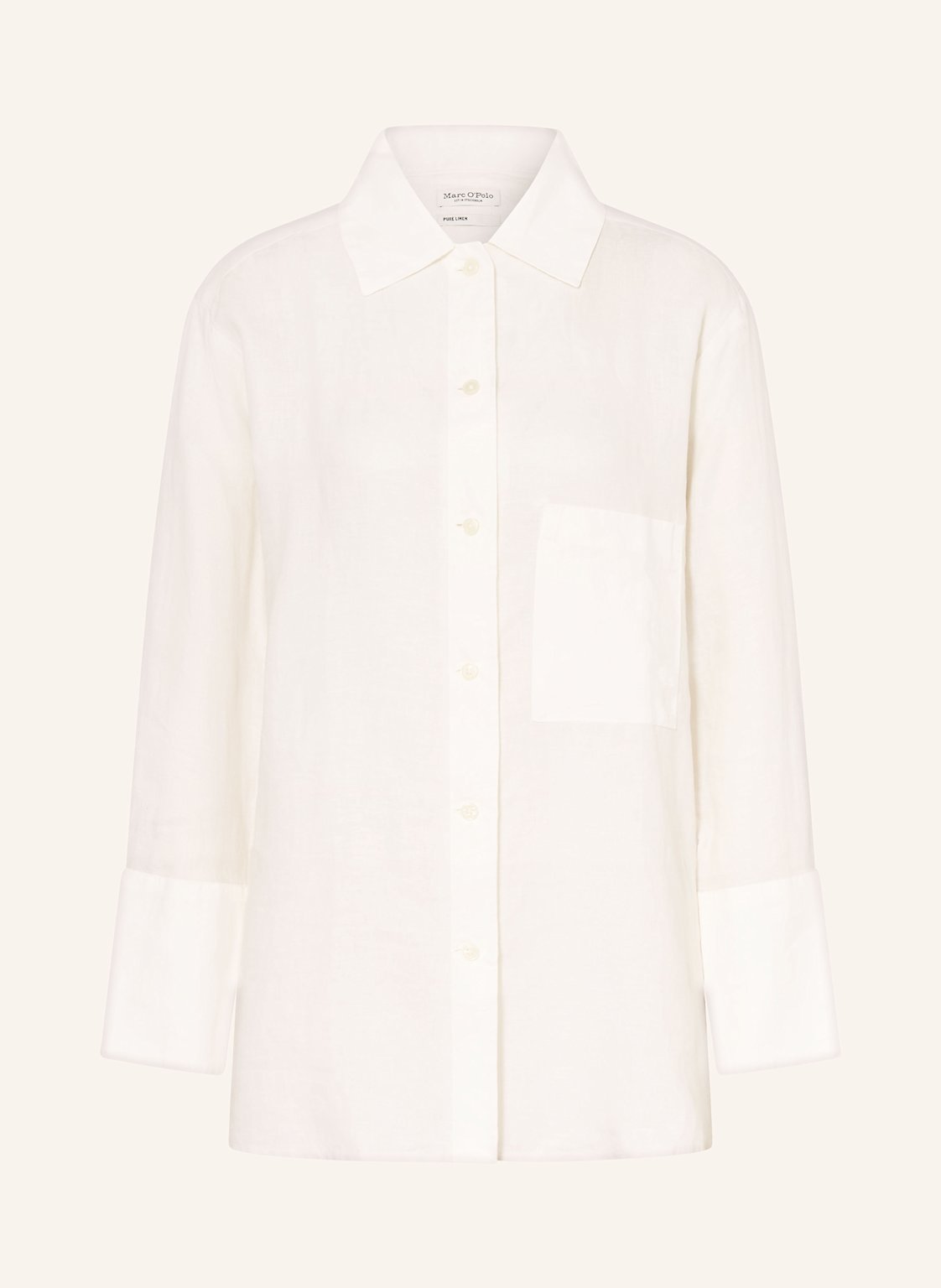 Marc O'polo Hemdbluse Aus Leinen weiss Marc O'polo Hemdbluse Aus Leinen weiss von Marc O'Polo