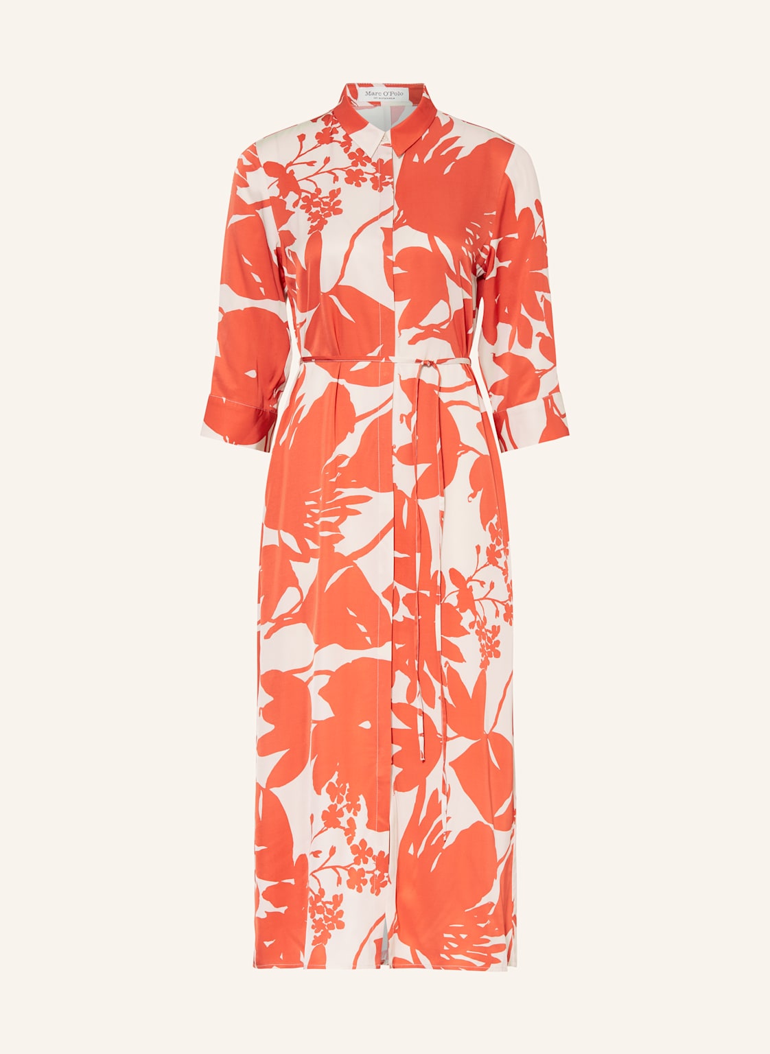 Marc O'polo Hemdblusenkleid Aus Satin Mit 3/4-Arm orange Marc O'polo Hemdblusenkleid Aus Satin Mit 3/4-Arm orange von Marc O'Polo