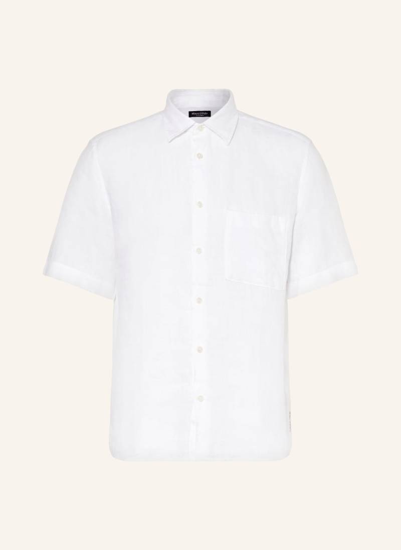 Marc O'polo Kurzarm-Hemd Regular Fit Aus Leinen weiss von Marc O'Polo