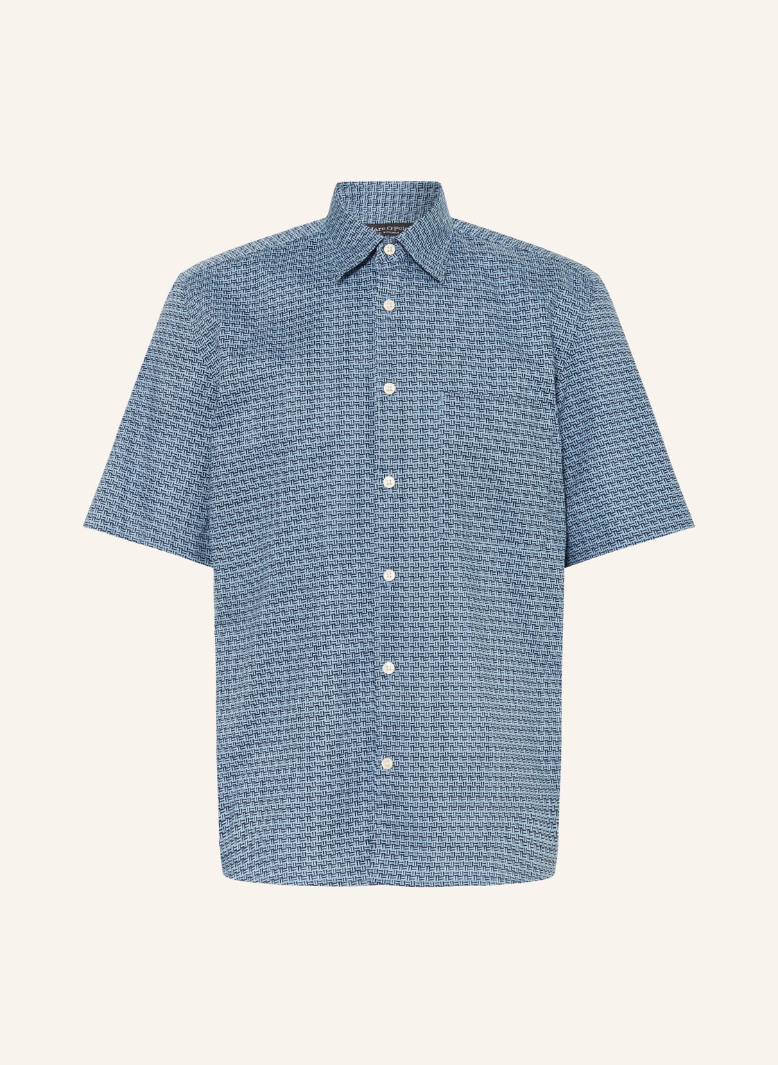 Marc O'polo Kurzarm-Hemd Regular Fit blau von Marc O'Polo