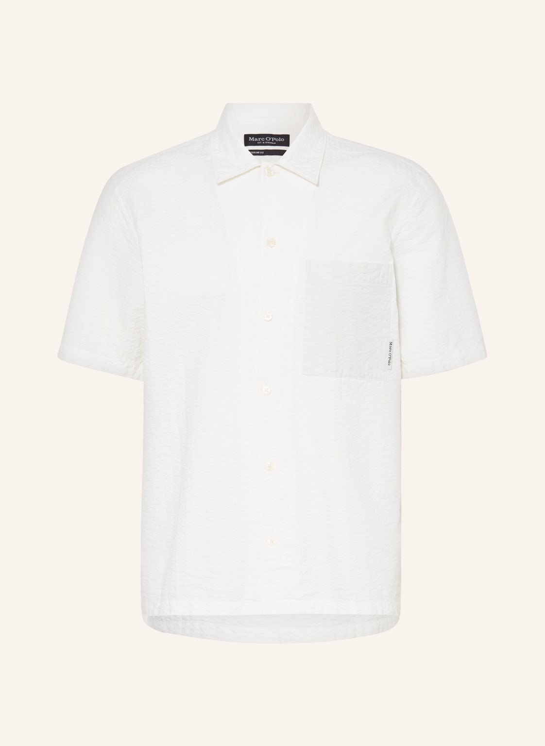 Marc O'polo Kurzarm-Hemd Regular Fit weiss von Marc O'Polo