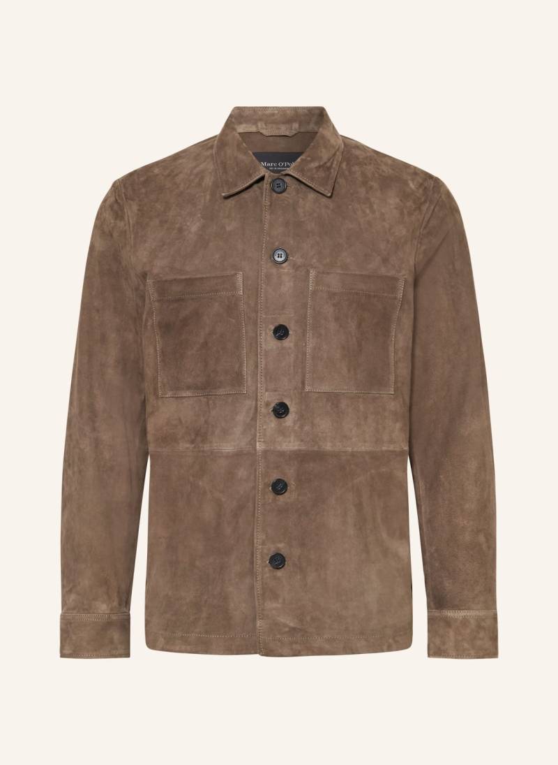 Marc O'polo Leder-Overjacket braun von Marc O'Polo